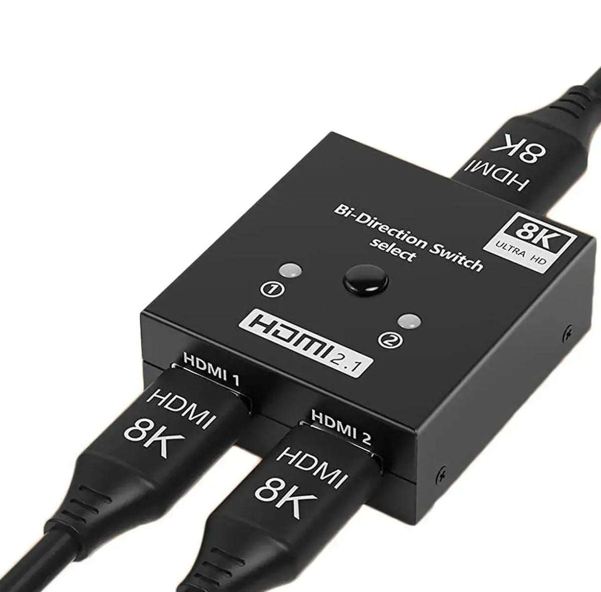 HDMI Splitter 1x2, 4K@30Hz, 3D 1080P Video Duplicator for Dual Displays