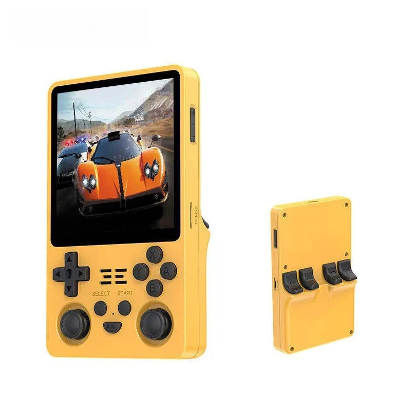 4 Inch 64GB Open Source Handheld Game Player, 5000mAh Battery Portable Console for Retro Gaming-yellow