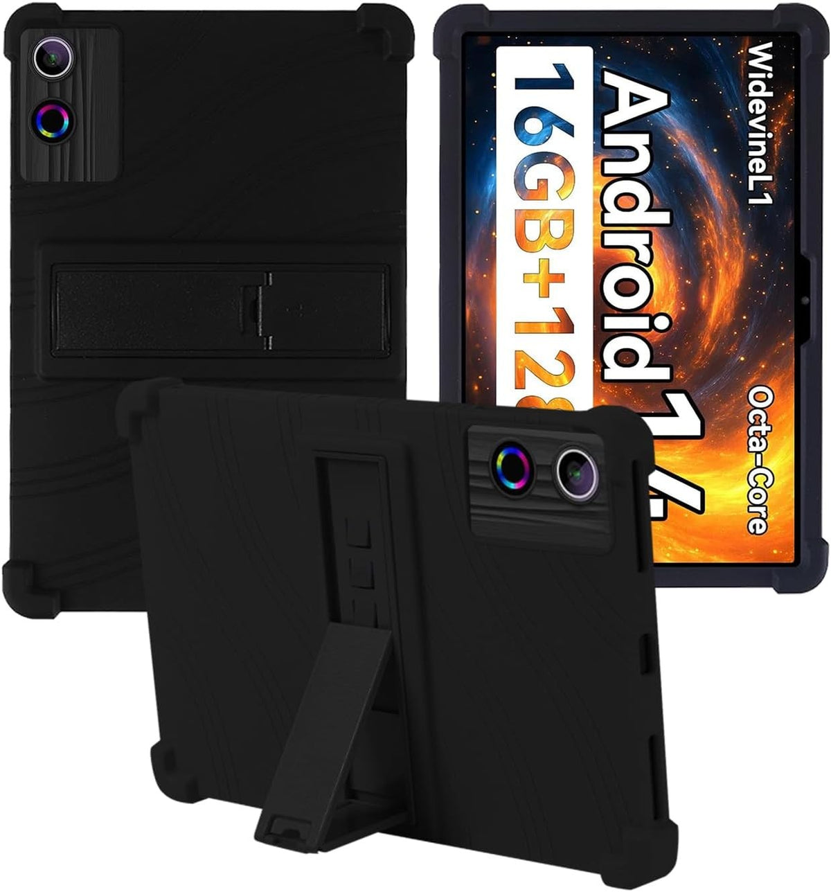 Silicone Case for UGRIHACH A7 Tablet 11", Adjustable Stand, Shockproof, Kids Friendly