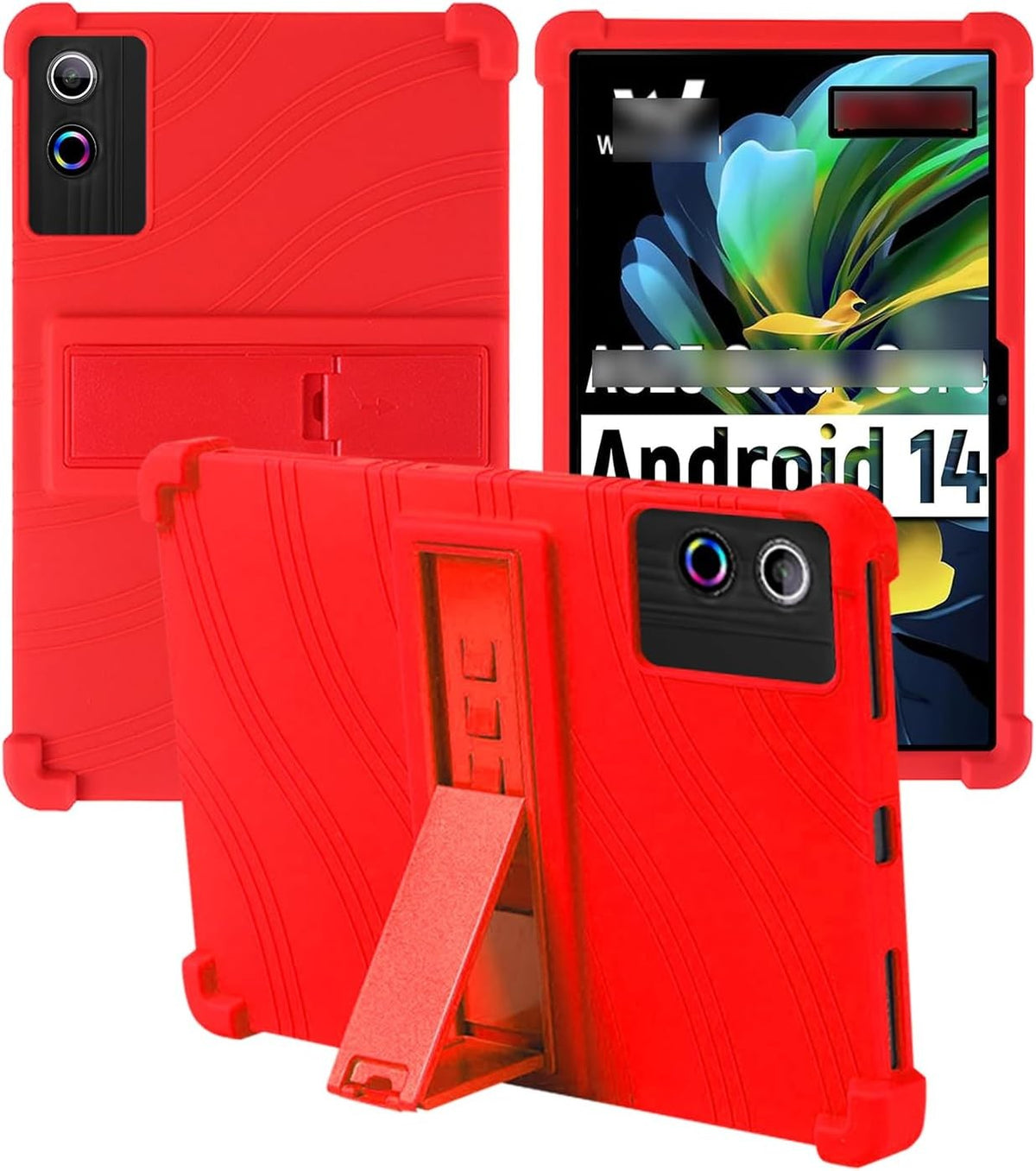 Soft Silicone Case for ROWT A10 10 Inch Tablet, Adjustable Stand Shockproof Bumper Cover Kids Friendly
