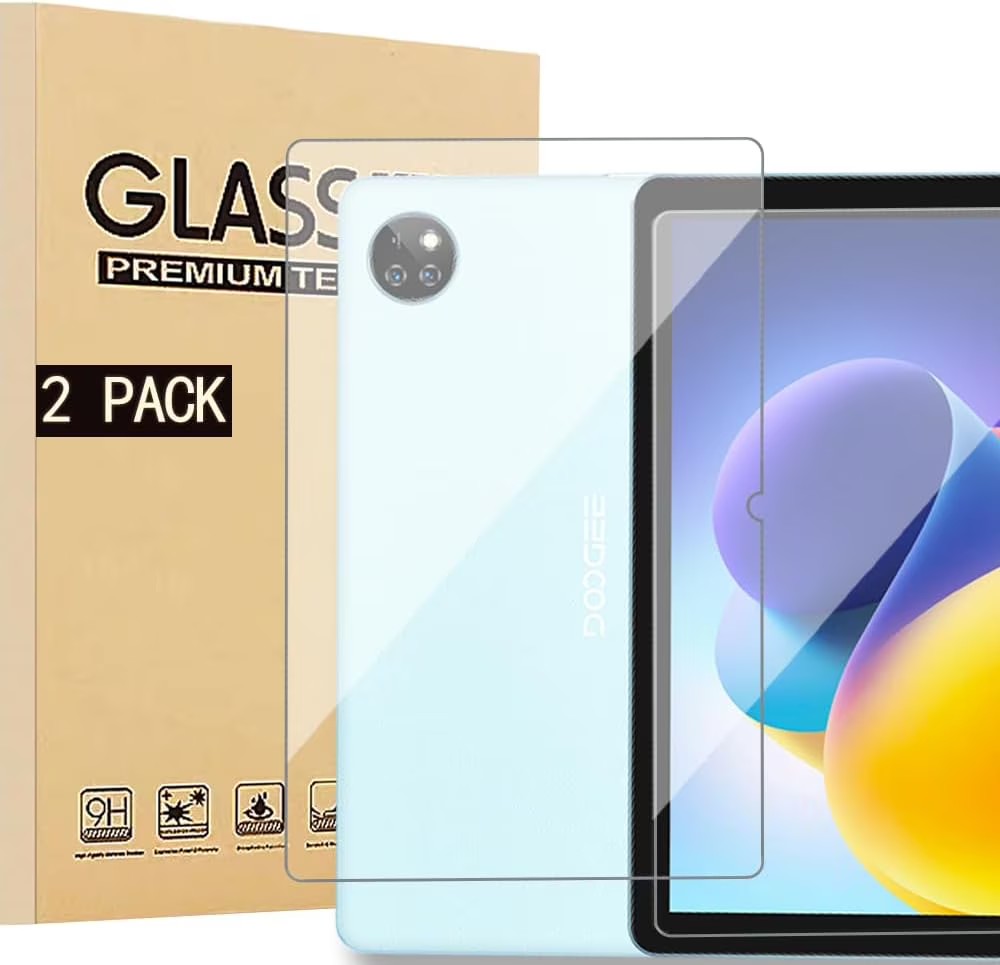 2-Pack Tempered Glass Screen Protector Compatible with DOOGEE T10W, 9H Hardness, Bubble-Free