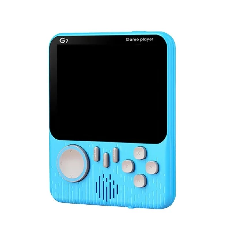 Retro Handheld Game Console G7, 3.5 Inch Screen, Built-in Games, Portable-Blue