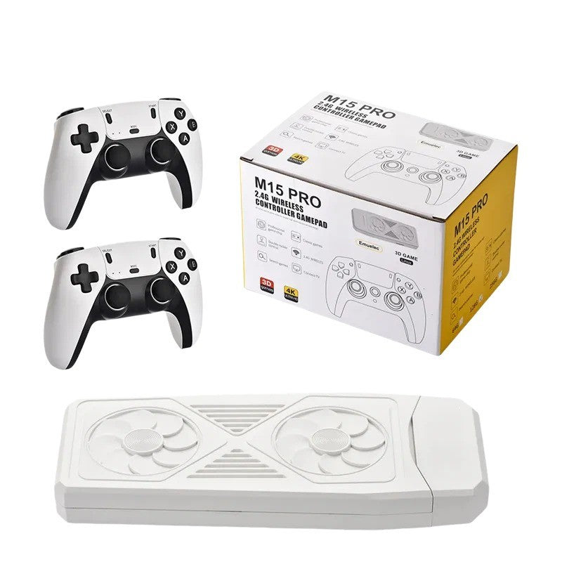 64GB Retro Game Console with Wireless Controller, 2.4GHz, for Home & Travel