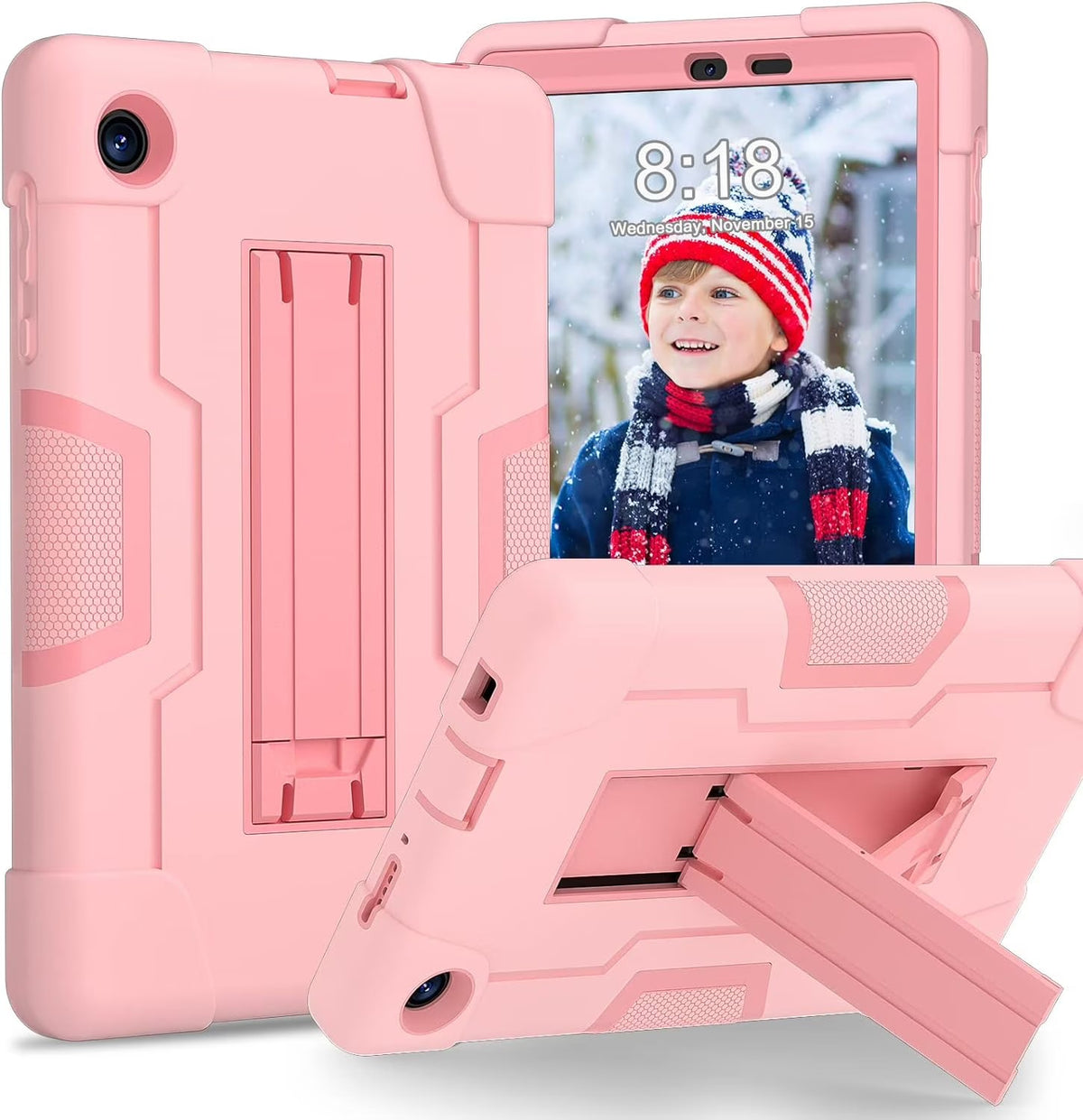 Heavy Duty Rugged Case for TCL TAB 8 LE, Shockproof Drop Protection, Kids Friendly, Black