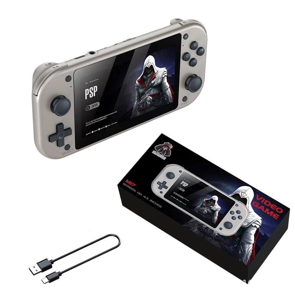 M17 Handheld Game Console, 3.5" Screen, 64GB, 4K HD, TV Output, Retro Arcade