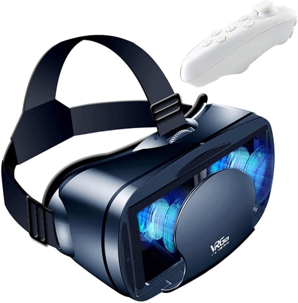 VR Headset 3D Glasses for Android iPhone, 120° FOV, Adjustable, for Movies & Games