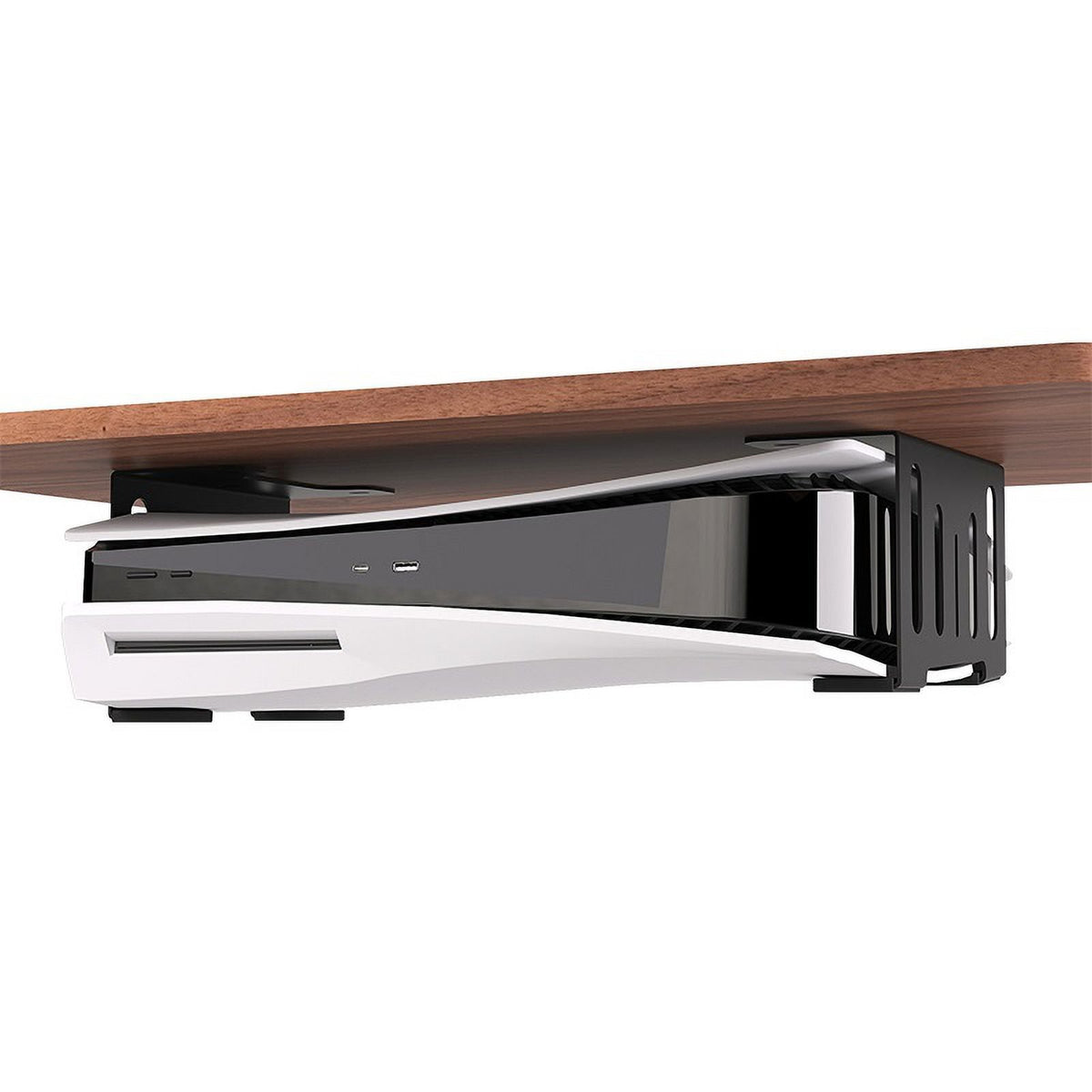 Under-Desk Stand for PS5/PS5 Slim, Concealed Mount, Metal, Space-Saving