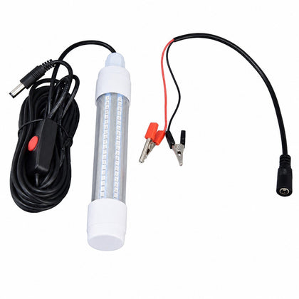 126 LED Submersible Fishing Light, IP68 Waterproof 1000lm, Green, Night Fish Finder Lamp 13W AC12-36V