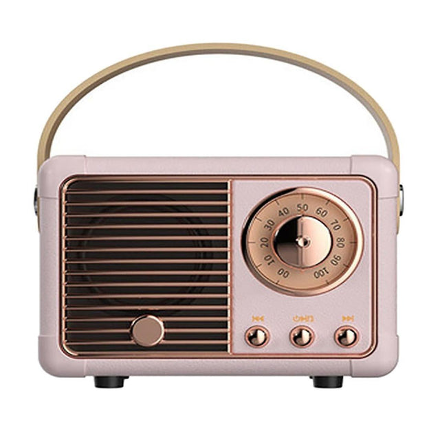 Deepstone HM11 Portable Retro Bluetooth Speaker Pink