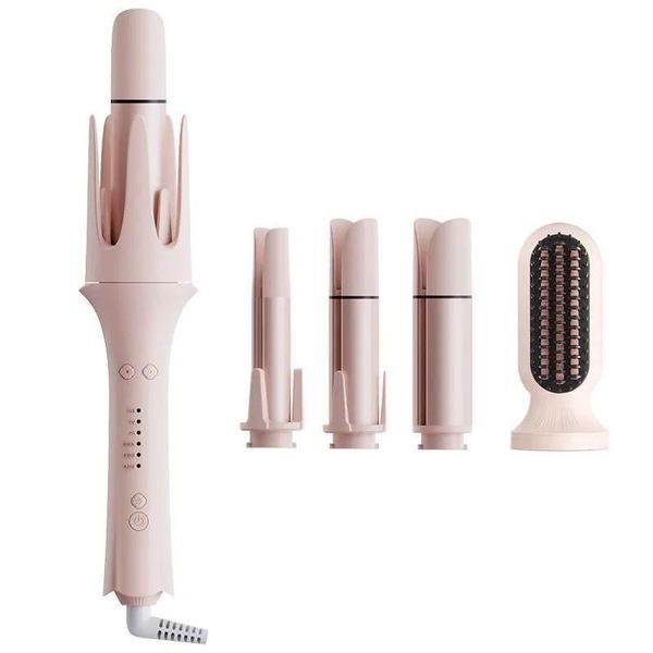 Deepstone 4 in 1 Multifunctional Hot Tool, Automatic Curling Irons with 3 Barrel(1", 1.25", 1.5") & Hair Straightener Brush, Hair Curler & Straightening Comb