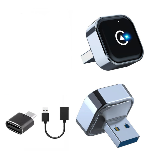Deepstone Wireless CarPlay Adapter , Mini USB Design for Cars with Built-in Wired CarPlay Seamless Use Fast Stable Connection