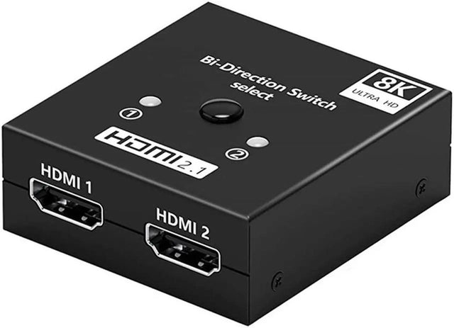 4K 120Hz Bidirectional HDMI Switch 2x1/1x2, HDMI 2.1 Splitter Hub with HDR, HDCP 2.3, 3D Support