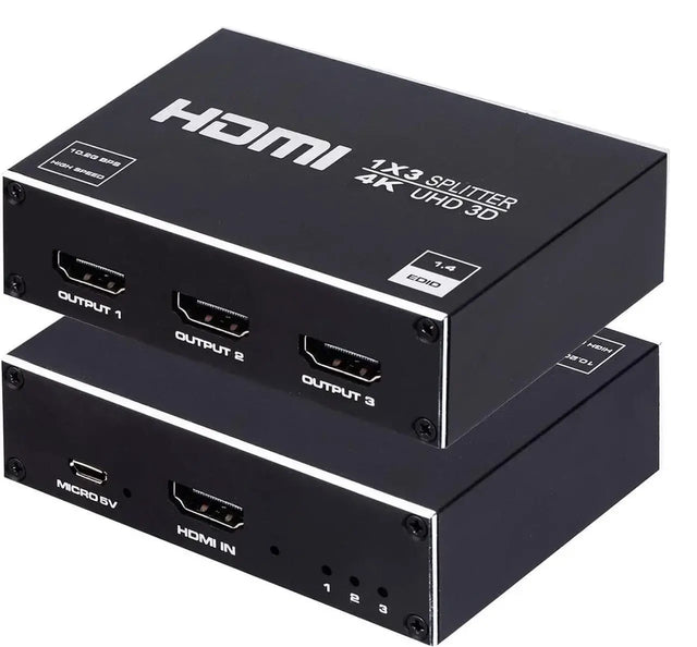 4K HDMI Splitter 1 In 3 Out, Supports 4K@30Hz, HDMI 1.4 HDCP, 3D and 1080p