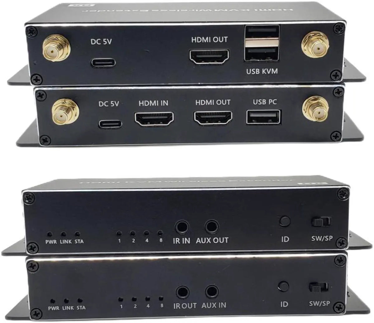 5G Wireless HDMI KVM USB Extender 1080P@60Hz 656ft/200m HD Video Transmitter