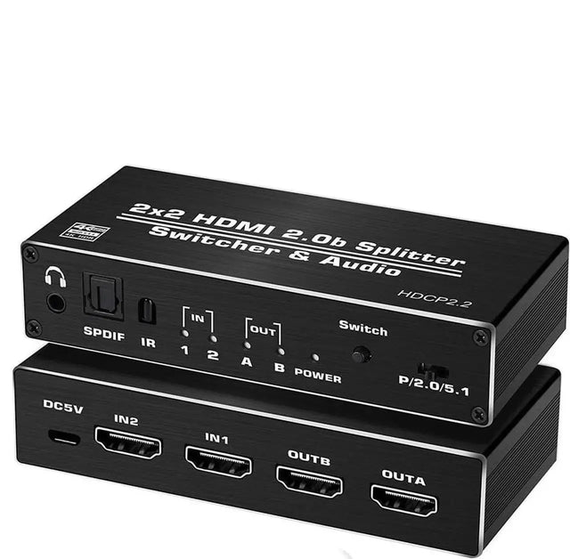 HDMI 2.1 Bi-Directional Switch, 2-in-1 Out, 8K@60Hz/4K@120Hz Selector