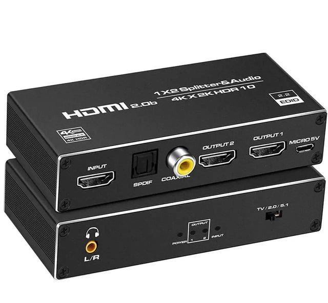 HDMI Splitter 1x8 Powered, 1 Input to 8 Outputs Video Duplicator with AC Adapter, Supports 1080p and 3D