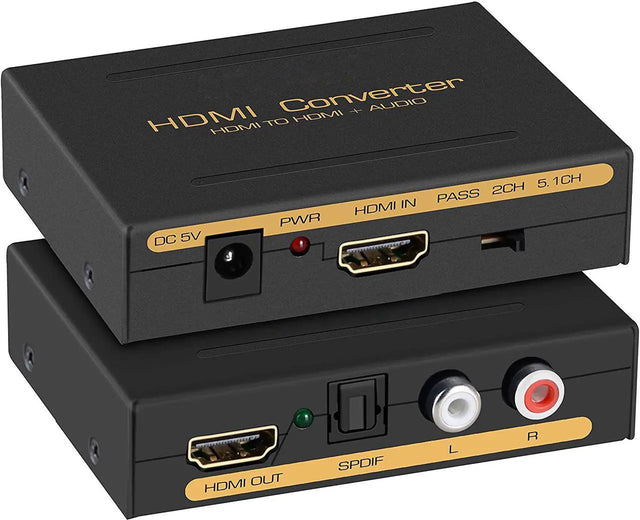 HDMI to VGA Adapter Converter with 3.5mm Audio for PC, Laptop, TV Box, Monitor and Projector