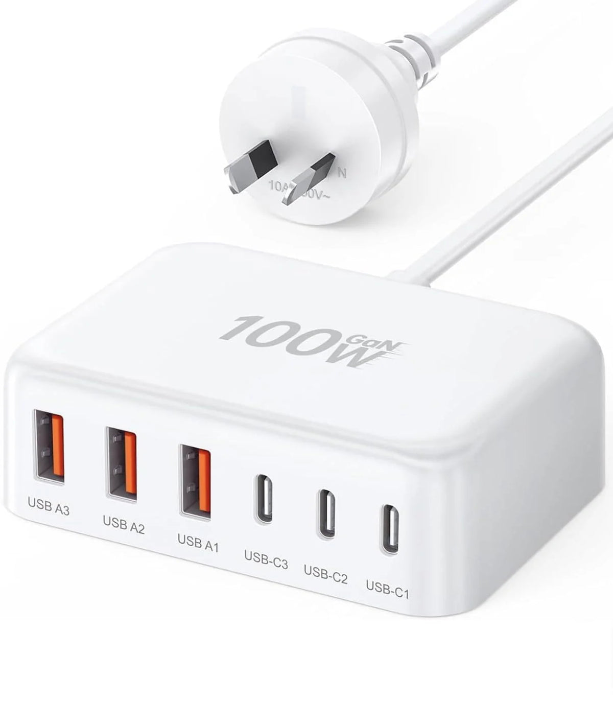 100W GaN Wall Charger Portable Charging Station Hub