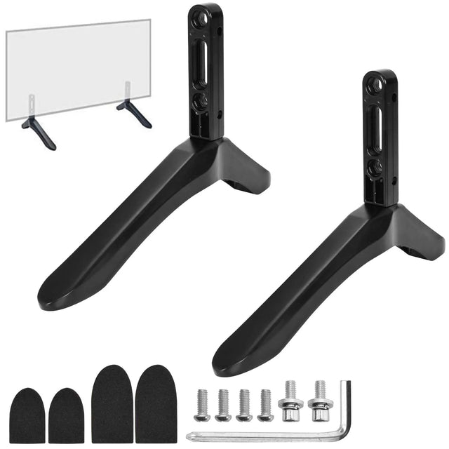 Black Alloy Steel Tabletop TV Stand Mount for 32-65 Inch TVs, Replacement TV Base Stand with Non-Slip Base