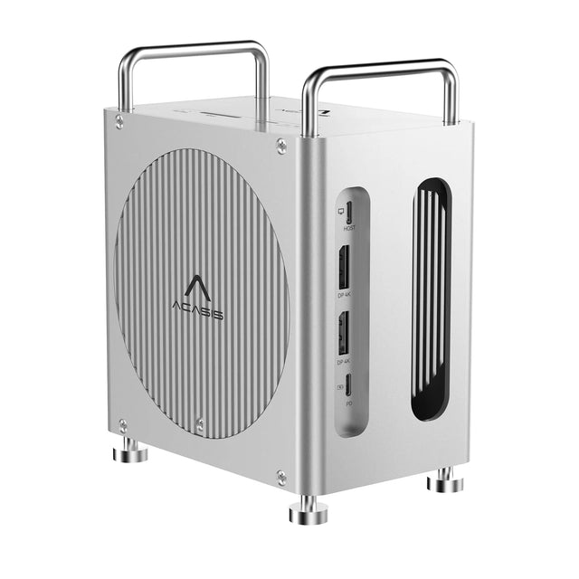 11-in-1 Dual-Bay NVMe SSD Docking Station, 40Gbps, Dual DisplayPort, USB 3.1, Silver for M.2 SSDs