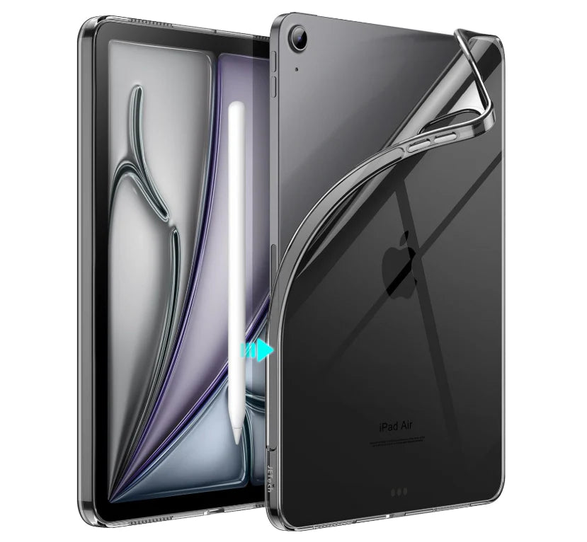 Shockproof Transparent Case for iPad Air 11-Inch - Black Tablet Cover