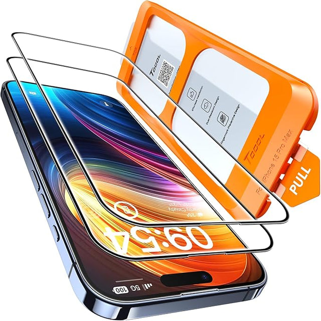 9H Hardness Military Grade Screen Protector for iPhone 15 Pro Max, Anti-Scratch Tempered Glass