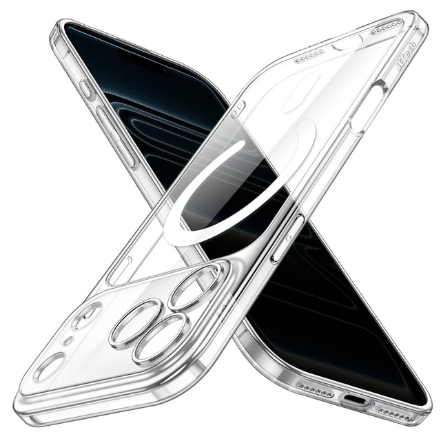 Magnetic Clear Case for iPhone 17 Pro Max 6.9-Inch, Ultra-Thin Slim Fit with MagSafe Compatible, Full Camera Protection, TPU+PC Lightweight Cover