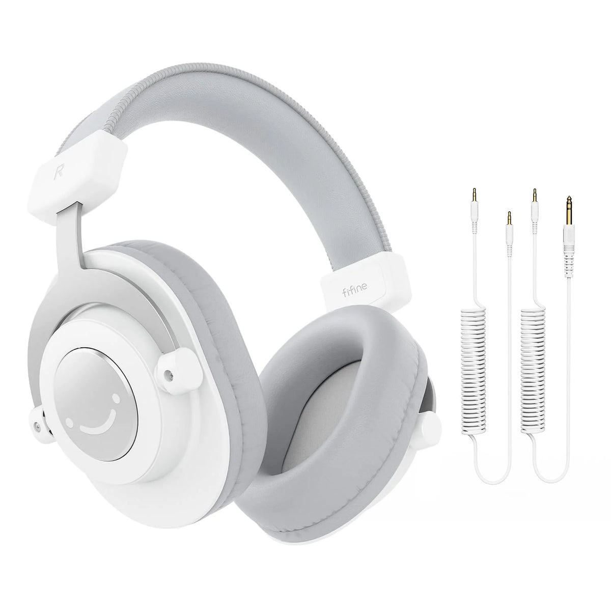 Wired Over-Ear Studio Monitoring Headphones H8W - 50mm Drivers, Closed-Back, Detachable Cable, White