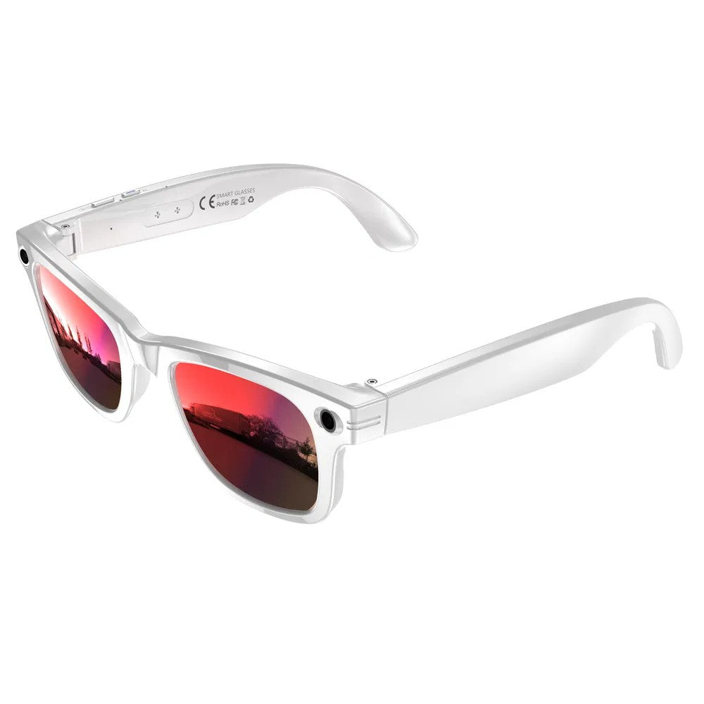 Smart Bluetooth Glasses with 8MP Camera, Waterproof, AI Translation, Video Recording, Music Playback