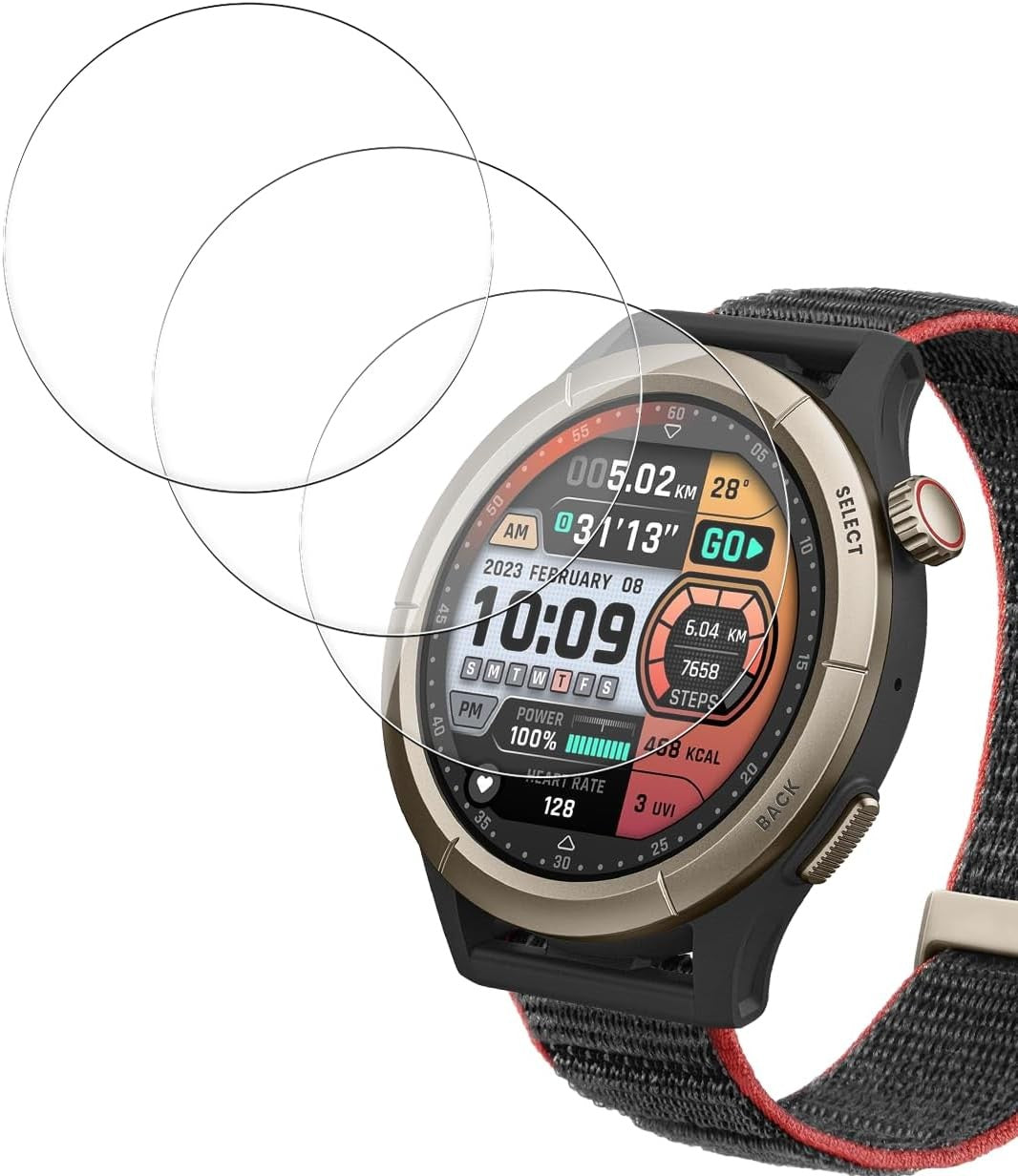 3 Pack Screen Protector for Amazfit Cheetah Pro 47mm, 9H Hardness, Anti-Scratch, Sensitive