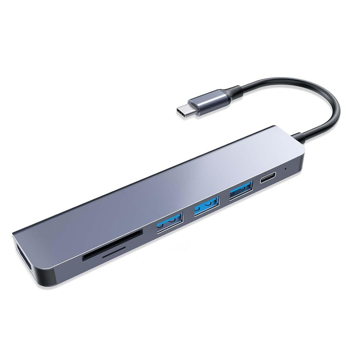 USB C Hub 7-in-1 3A Type-C Adapter for Switch, Phone, Tablet, Laptop - USB Expansion Dock