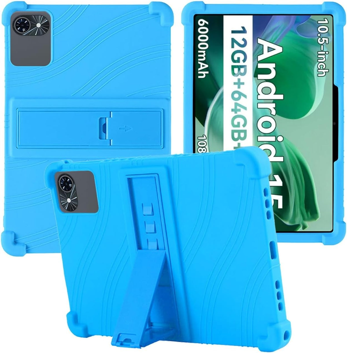 Compatible with TABWEE T80 10.5 Inch Tablet Case, Soft Silicone Shockproof Cover Sky Blue