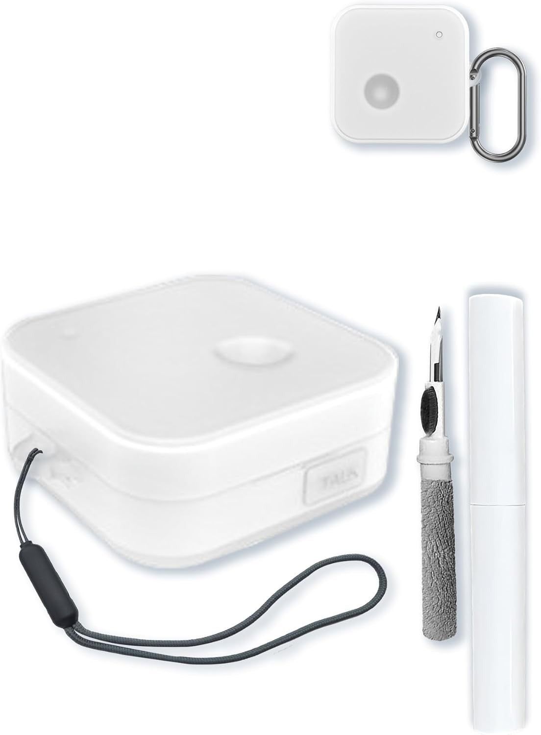 Silicone Case Compatible with Nothing Ear 3, Soft Protective Cover with Keychain & Lanyard for Red Clear