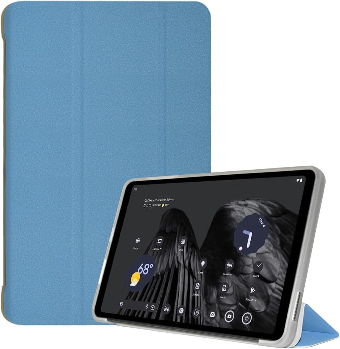 Tri-fold Case Compatible with ALLDOCUBE iPlay 70 mini PRO 8.4-Inch Tablet, Auto Sleep/Wake, PU, Blue
