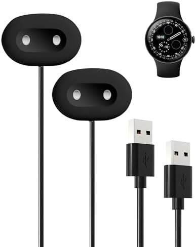 Replacement Magnetic USB C Charging Cable Compatible with Google Pixel Watch 4, 1 Pack, Black