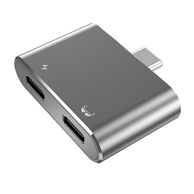 2-in-1 USB C Hub Adapter for AR Glasses, Phone, Tablet, Switch, Type C