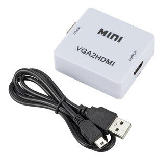 VGA to HDTV Converter 1080p with 3.5mm Audio Output for Laptop Desktop PC Monitor