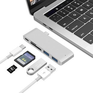 USB C Hub Multiport Adapter with PD Charging, Card Reader for MacBook, iPad, Phone, Laptop