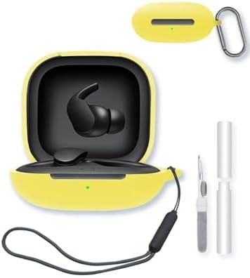 Silicone Case for Beats Fit Pro Earbuds, Protective Cover with Keychain & Lanyard