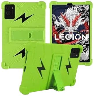 Soft Silicone Tablet Case with Stand, Compatible with Lenovo Legion Y700 2025 Gen3 8.8", Shockproof, Kids Friendly, Green