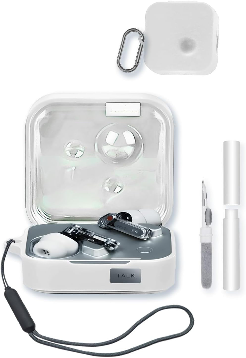 Silicone Case for Nothing Ear 3, Protective Cover with Keychain & Lanyard