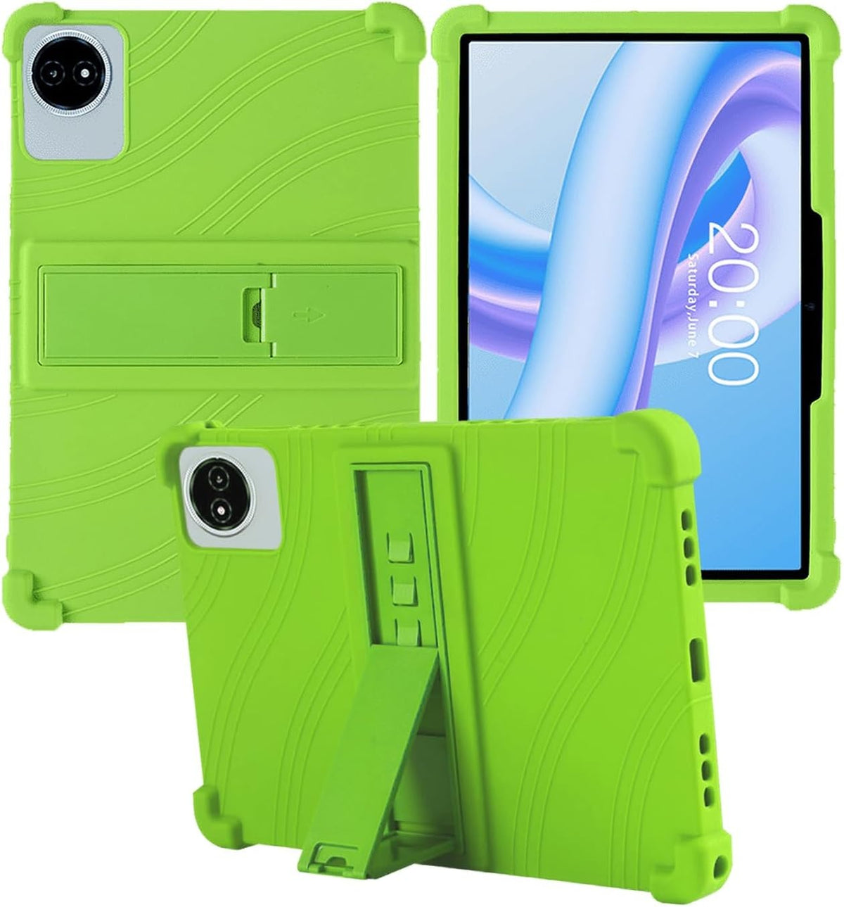 Soft Silicone Tablet Case with Kickstand, Compatible with TECLAST M50 Plus 10.1", Shockproof, Kids Friendly