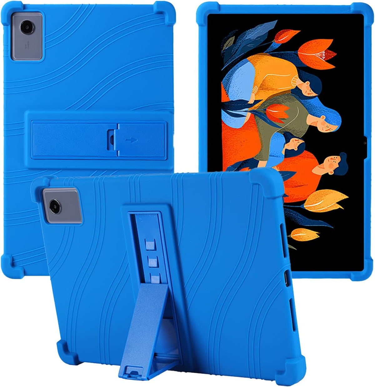 Compatible with Lenovo Idea Tab Plus/Tab K12, Kids Friendly Silicone Case with Stand