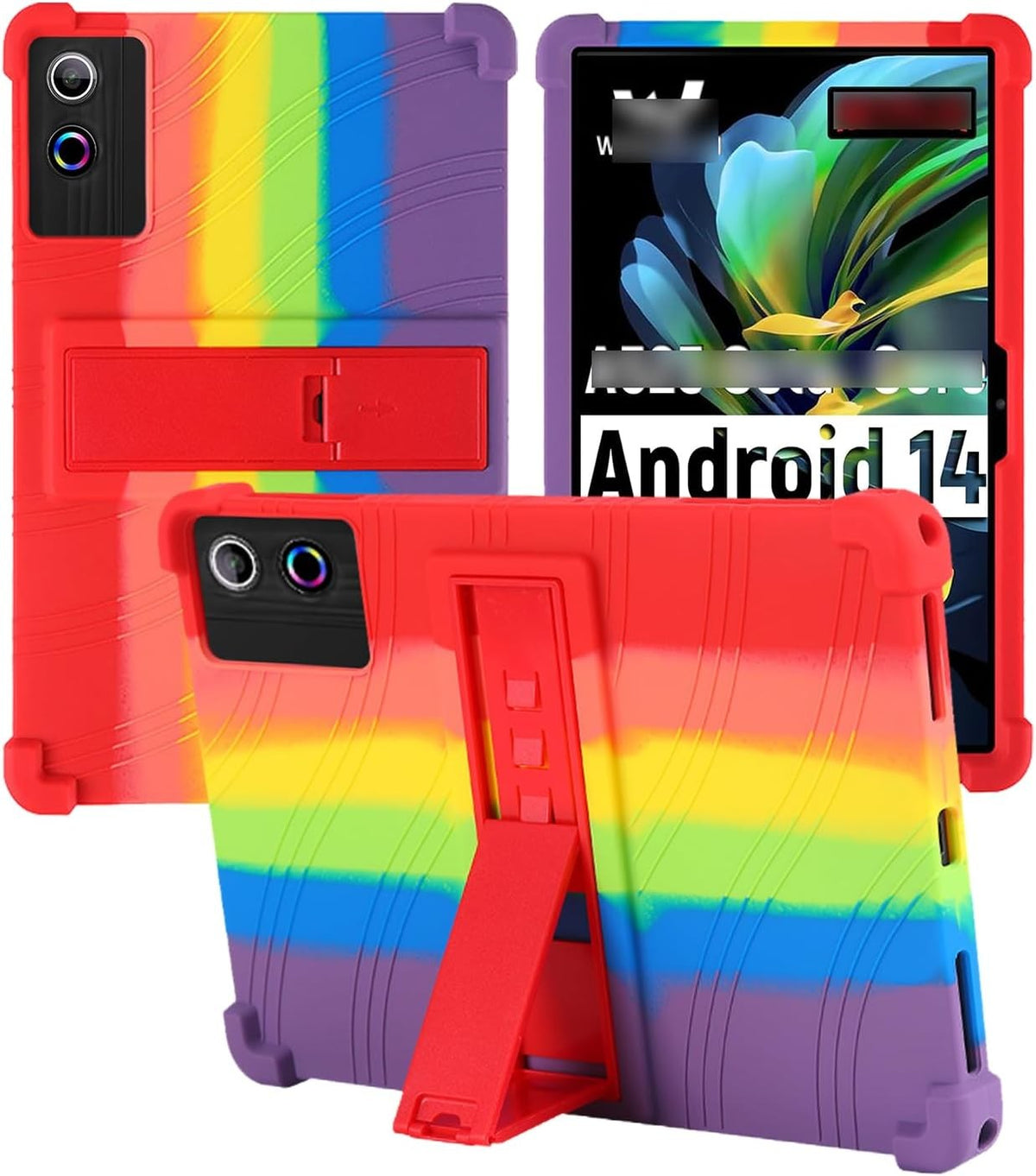 Compatible with ROWT A10 Case, Soft Silicone Adjustable Stand Shockproof Kids Friendly