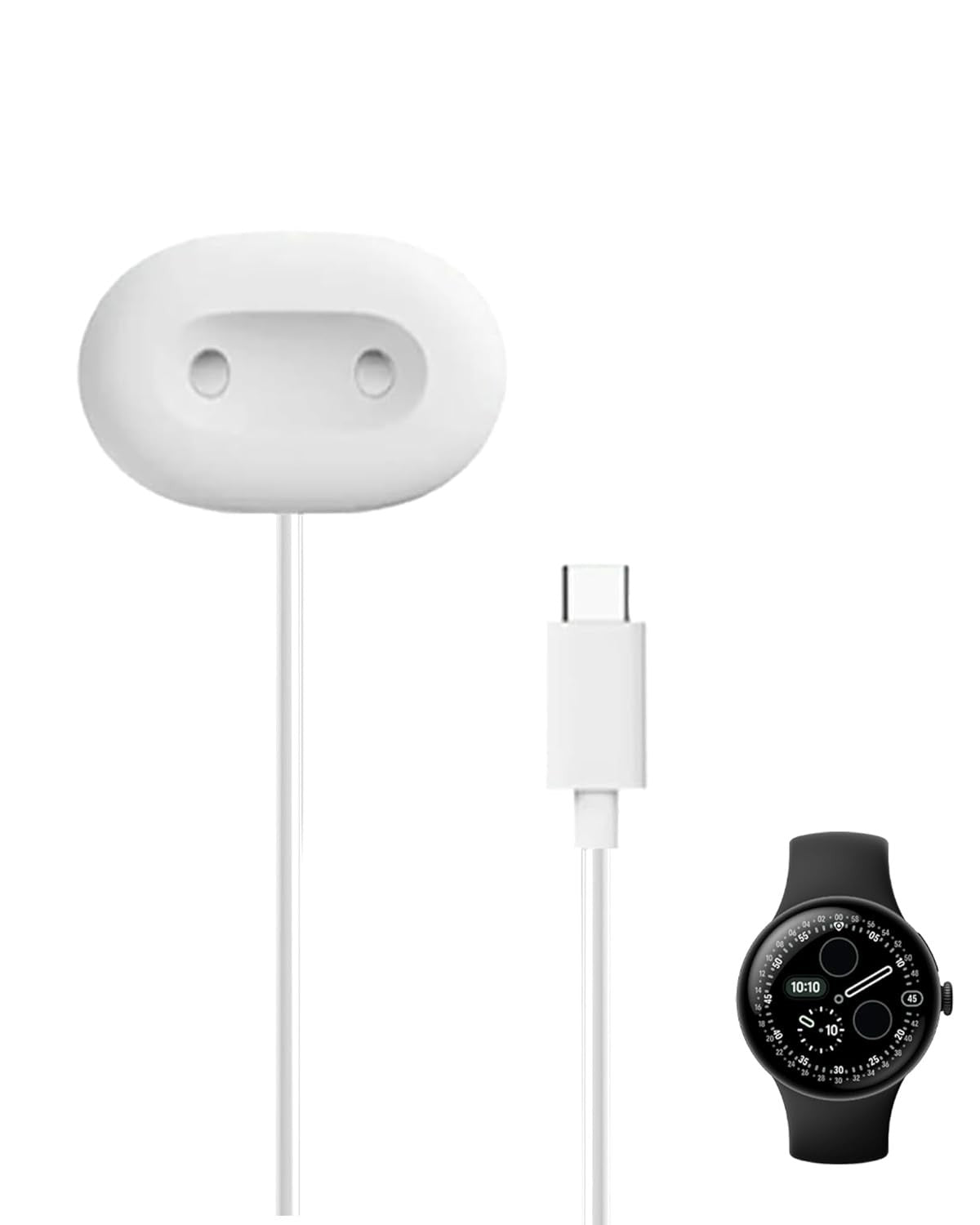 Magnetic Charging Cable Compatible with Google Pixel Watch 4, Type-C Replacement Charger, 1 Pack