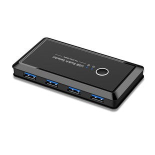 USB Switch 2 in 4 Out, Printer Sharing Hub for 2 Computers, Keyboard Mouse