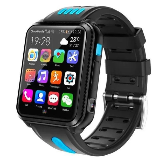 Smart 4G Watch for Kids with GPS, Wi-Fi, Remote Camera, Tracker, Google Play, Blue