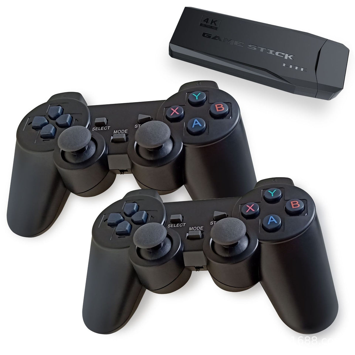 4K Retro Game Console Stick, 64GB Built-in 10000+ Games, Wireless Controller