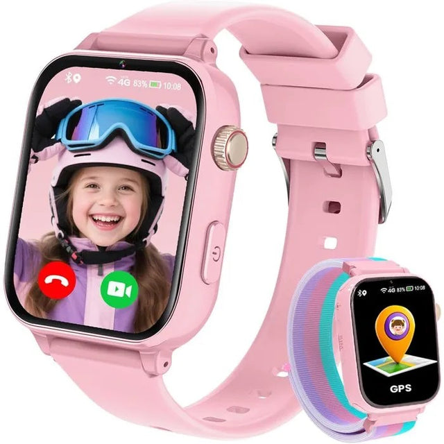 Kids 4G GPS Smartwatch Phone with SOS, Video Call, WiFi, Camera, Class Mode, Alarm