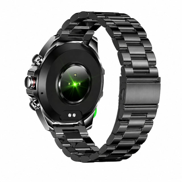 22mm Stainless Steel Smartwatch Bracelet, Double Button Folding Clasp, Detachable Link, Silver